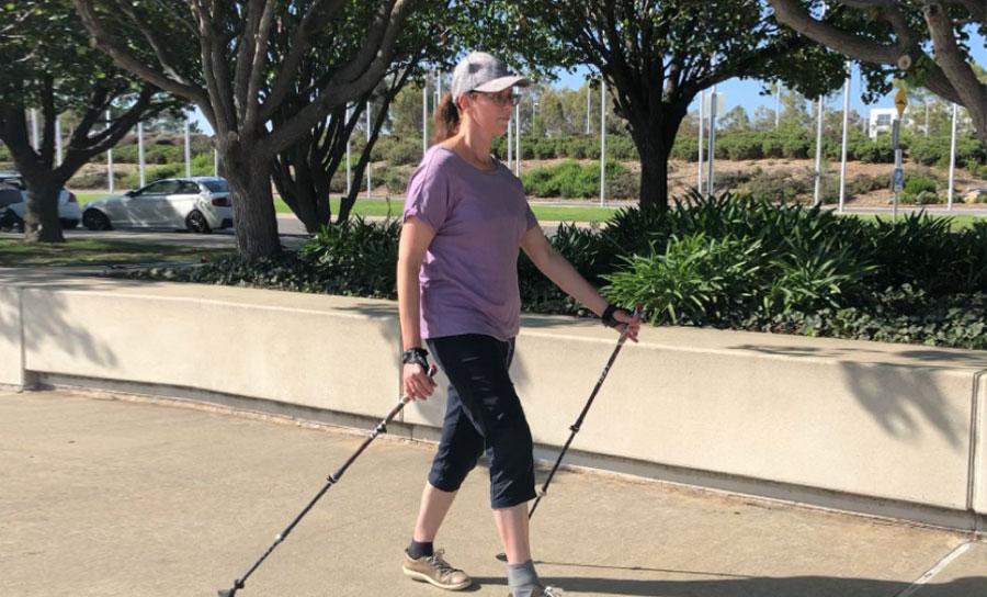 multiple sclerosis patient walking